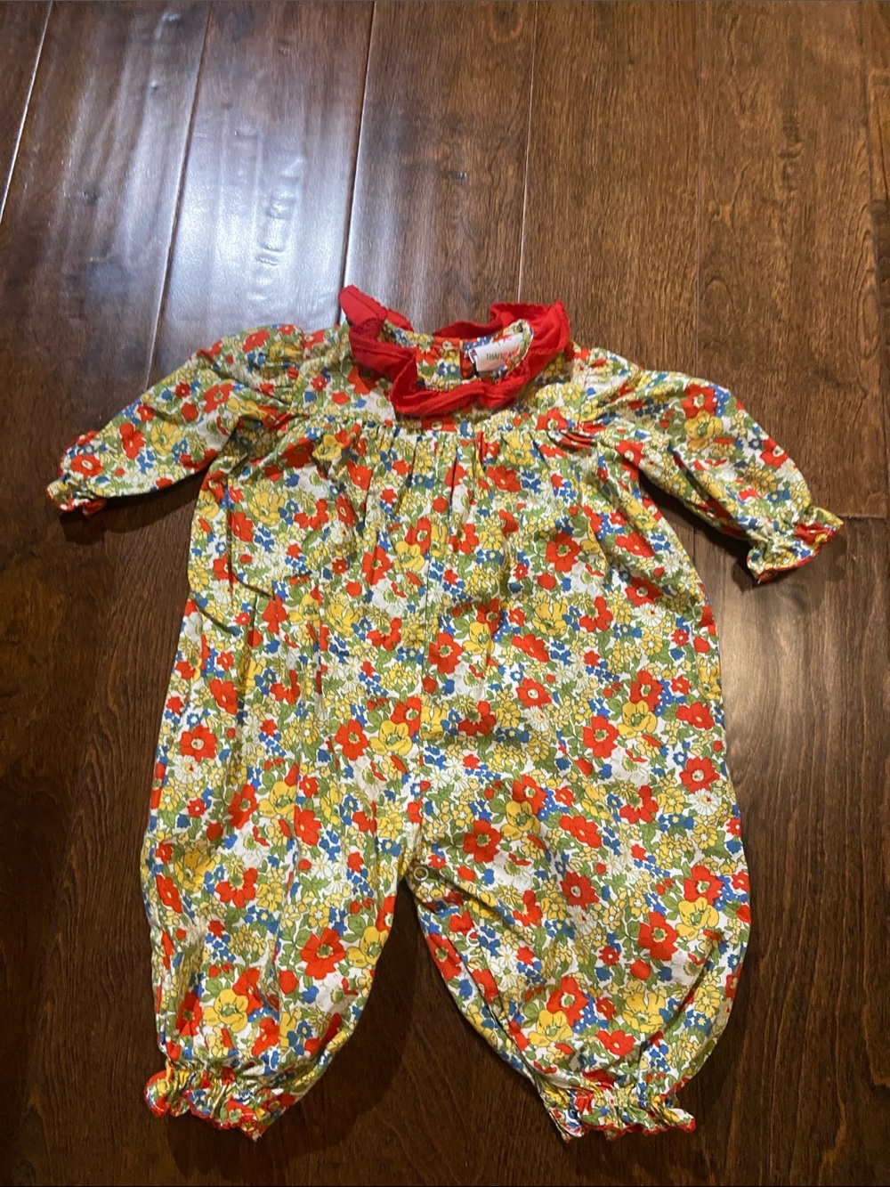 Thaitrang bubble romper SZ 3M floral multicolor collar